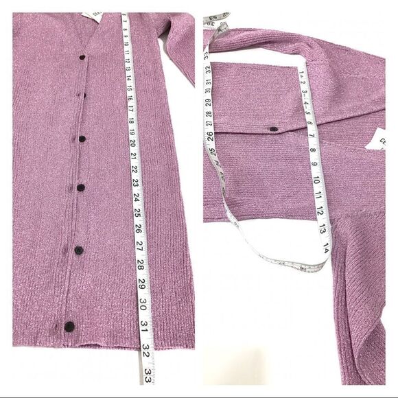 Opening Ceremony Purple Disco Rib Cardigan NWT Size M/L - Picture 5 of 7